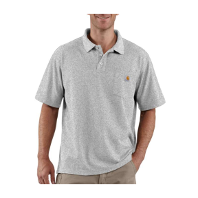 CONTRACTORS WORK POCKET POLO K570 034-HGY-HEATHERGREY