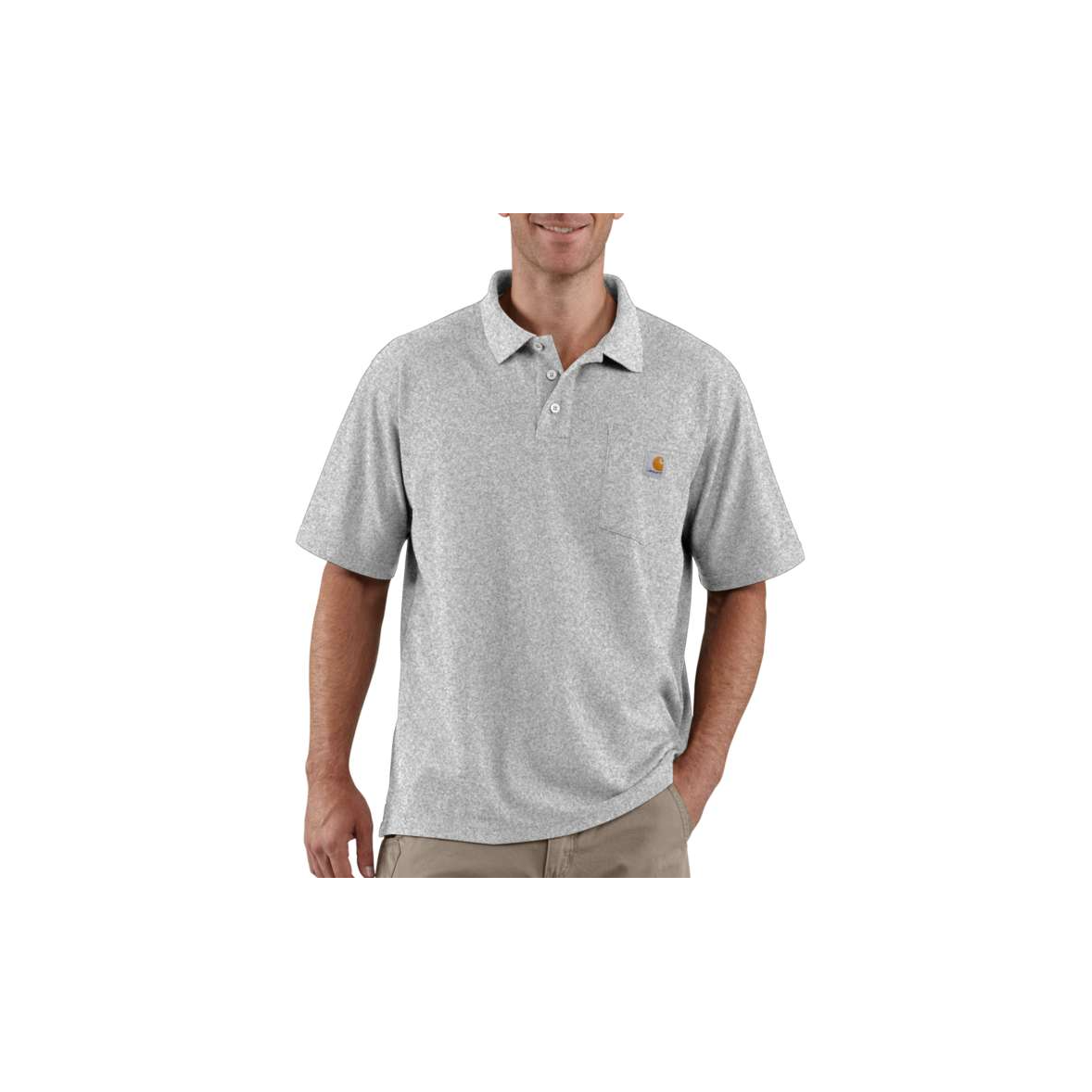 Contractor's work pocket polo heather gray Carhartt