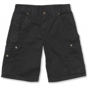RIPSTOP CARGO WORK SHORT B357 001-BLK-BLACK 