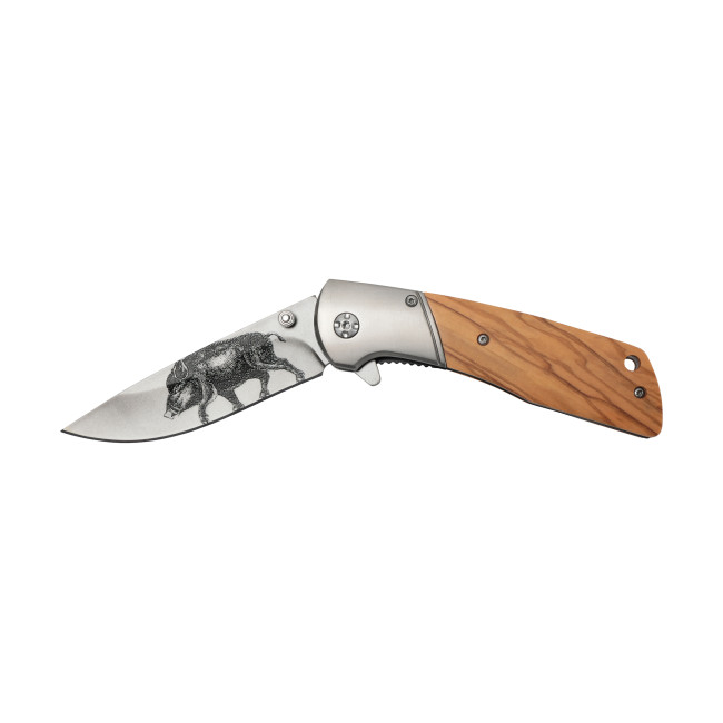 COUTEAU PLIANT LAME 11 CM IMPRESSION SANGLIER