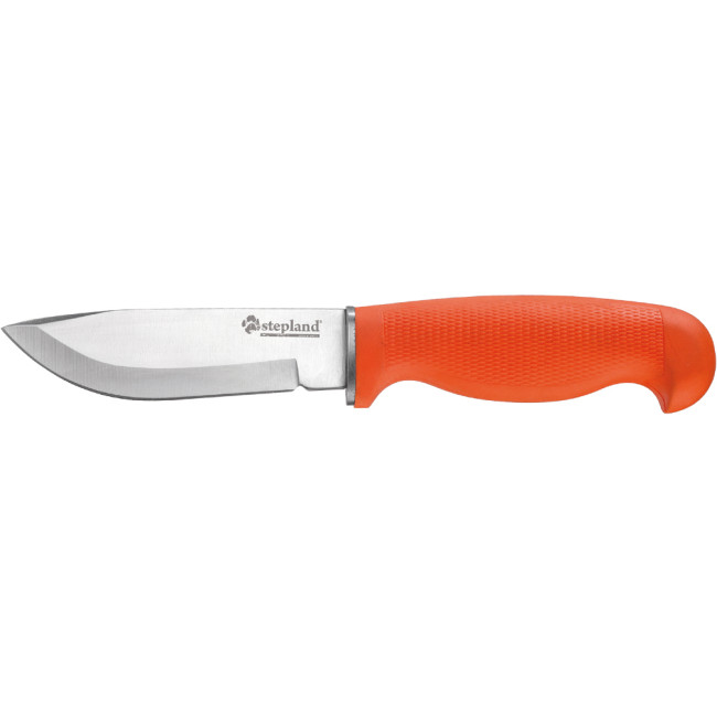MESSER MIT GUMMIGRIFF ORANGE STAHL 420