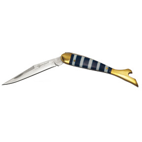 DAMENMESSER KLINGE 8 CM. GRIFF BLAUE PERLMUTT