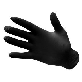 100 gants nitrile A925 non poudrés à usage unique - Noir - Portwest