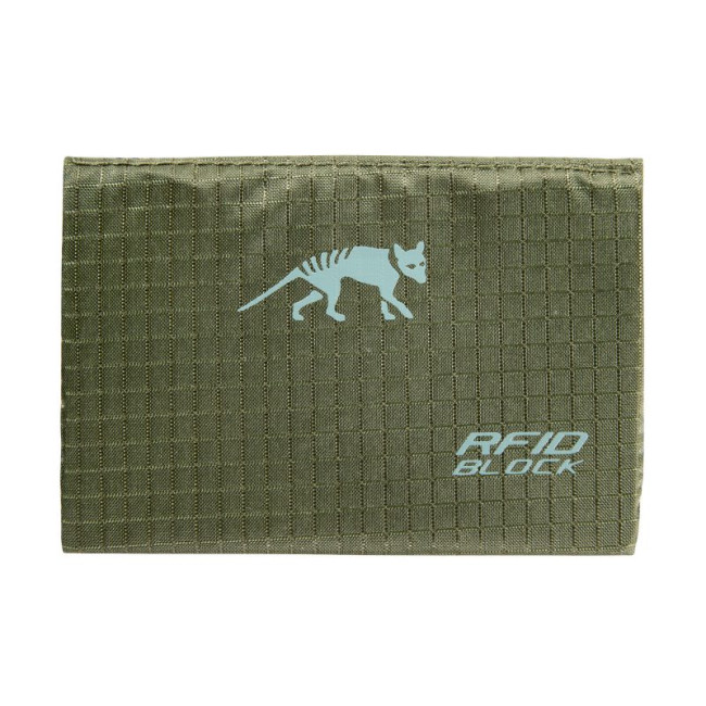 Portfel na karty kredytowe RFID BLOCK oliwkowy - Tasmanian Tiger