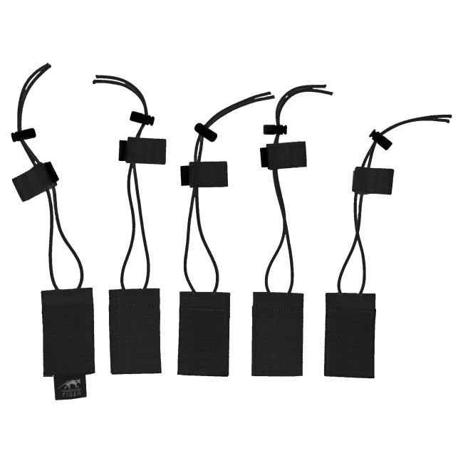 Set mit 5 elastischen Verschlüssen für Magazintaschen Schwarz - Tasmanian Tiger