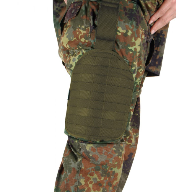 Beenplaat met MOLLE-systeem - olijf - Tasmanian Tiger