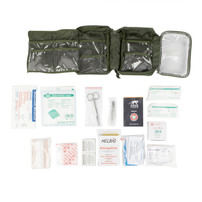 TT FIRST AID COMPLETE MKII - GEFÜLLTE MEDIZINISCHE TASCHE - 18x12,5x5,5cm - OLIVGRÜN