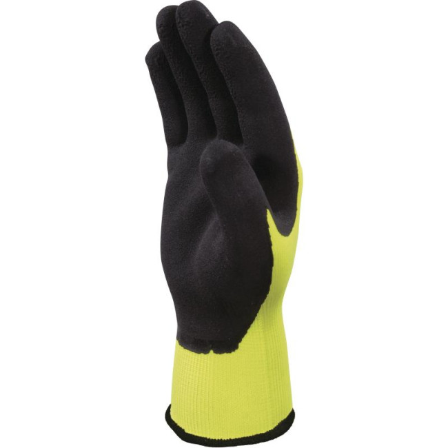GANT TRICOT POLYESTER AVEC PAUME ENDUITE MOUSSE LATEX Jaune fluo/noir - DELTA PLUS