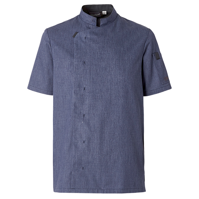 KAMIZELKA MĘSKA KRÓTKI RĘKAW SHADE NIEBIESKI DENIM - MOLINEL
