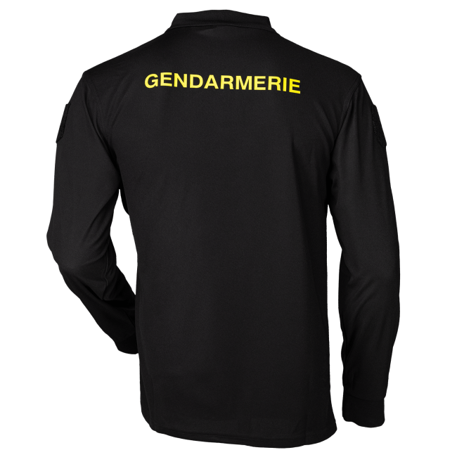Poloshirt Mobile Gendarmerie Cooldry + Klettverschlüsse Schwarz - Patrol