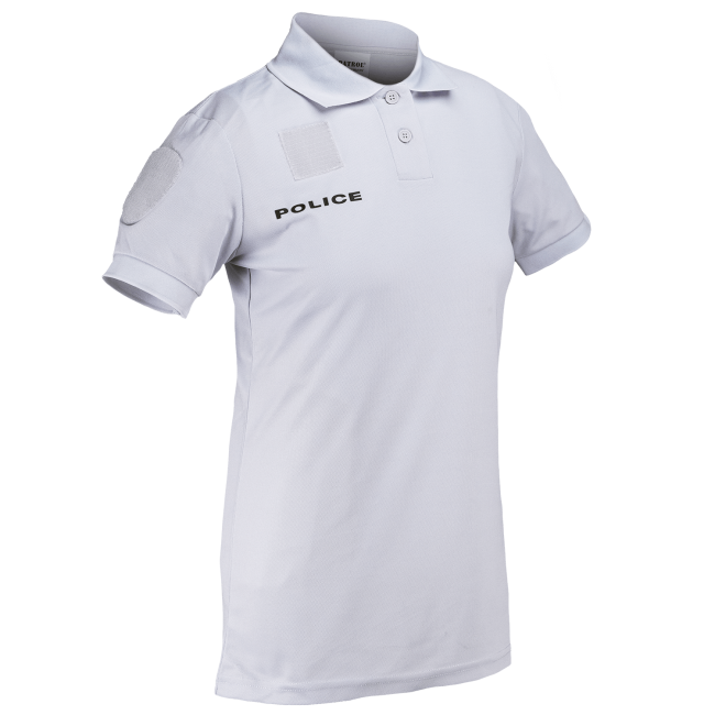 Polo Femme Police Cooldry en maille piquée Gris (bleu glacier) - Patrol