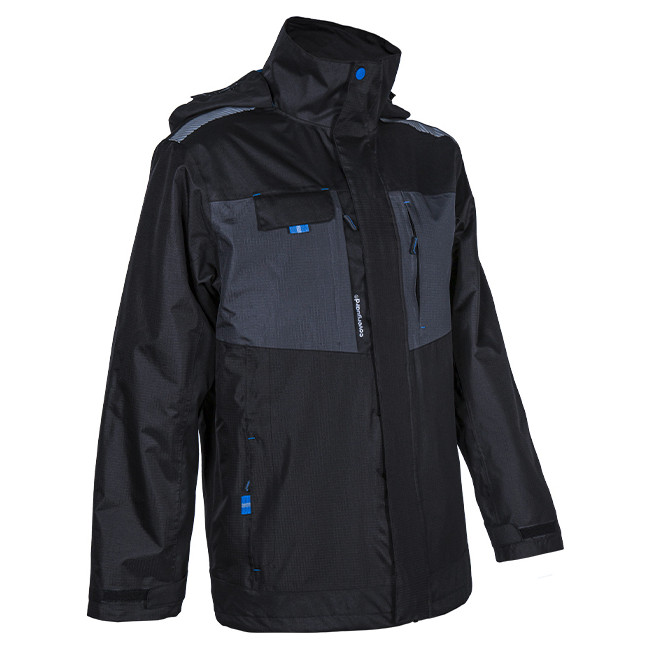 Parka + Kurtka Softshell Wani czarna i szara - Coverguard