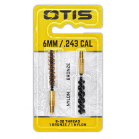Set von 2 Reinigungsbürsten für Waffen Kaliber .250, .257, .243"/6 mm - TOE