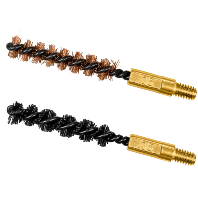 Set van 2 reinigingsborstels voor wapen kaliber .250, .257, .243"/6 mm - TOE