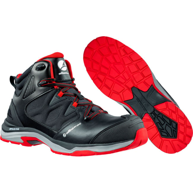 Veiligheidsschoenen Ultratrail mid S3 Zwart/Rood - Albatros
