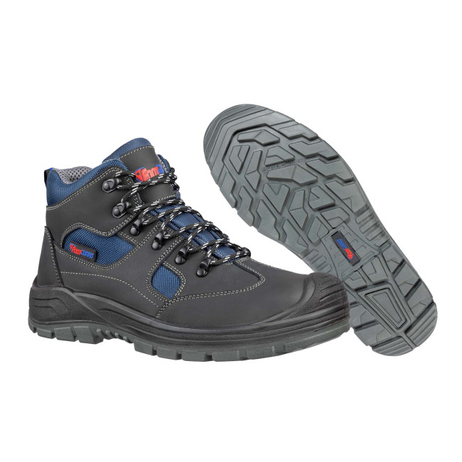Veiligheidsschoenen Safe mid S3 Zwart/Blauw - Footguard