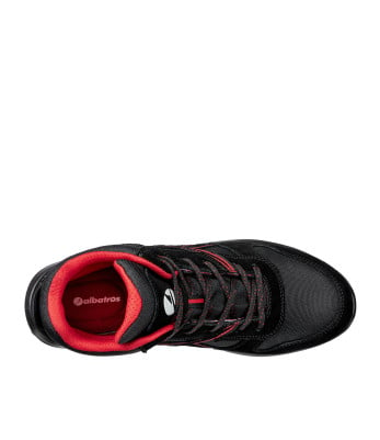 Chaussures de sécurité Clifton mid S3 Noir/Rouge - Albatros