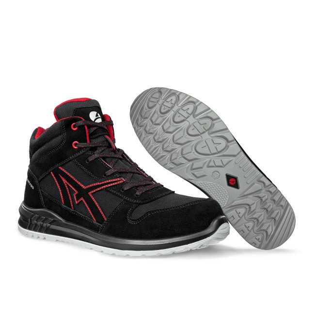 Chaussures de sécurité Clifton mid S3 Noir/Rouge - Albatros