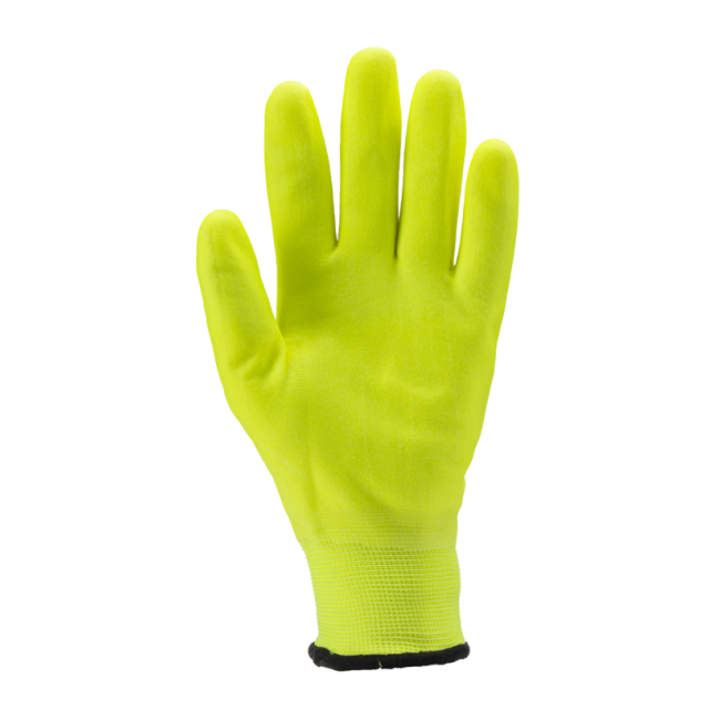 Eurowinter F100 13G Nylon-Handschuhe mit gelber Nitrilschaumbeschichtung - Coverguard