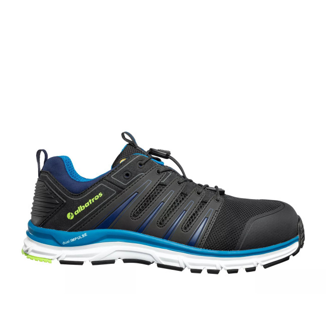Veiligheidsschoenen Breeze Impulse low S1P Zwart/Blauw - Albatros