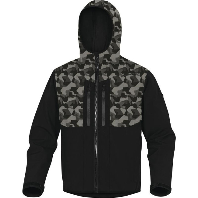 Softshell-Jacke Horten2 Schwarz Camo - Delta Plus