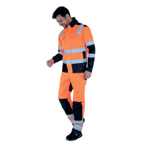 Arbeitsjacke Lux HV Orange / Schwarz - Lafont