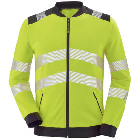 Bluza rozpinana wysokiej widoczności Vallouise żółta fluorescencyjna i czarna - Lafont