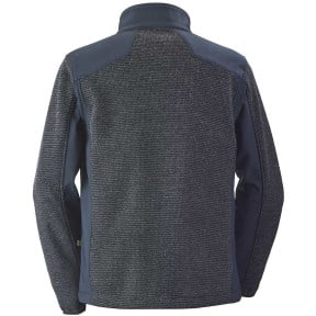 Pull zippé Champoleon bleu chiné et noir - Lafont