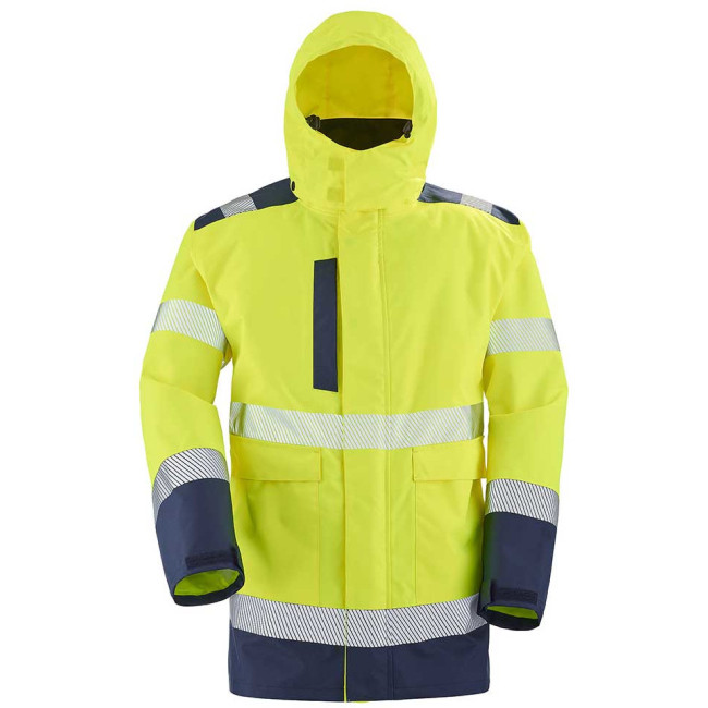 Parka 4 in 1 Matra fluorgeel en marineblauw - Lafont