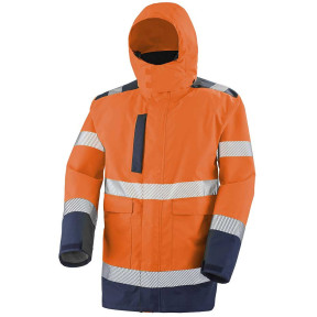 4-in-1 Parka Matra fluor oranje en marineblauw - Lafont