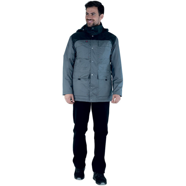 Parka Chuck stalowa i czarna - Lafont