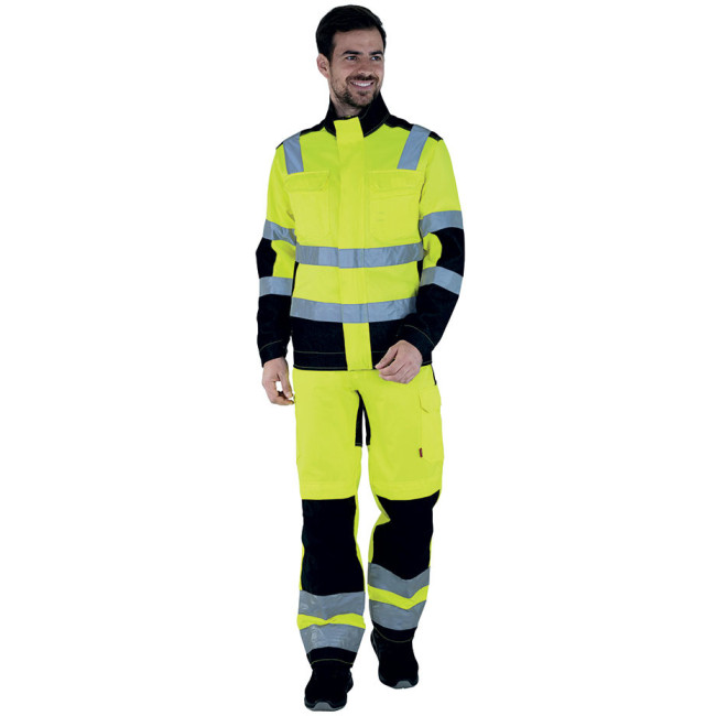 Herren-Warnschutzhose Star gelb und schwarz - Lafont