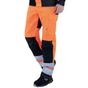 Pantalon haute visibilité homme Star orange et noir - Lafont