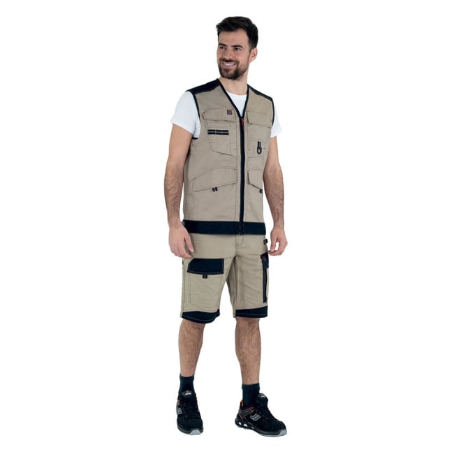 Gilet de travail Trowel Beige / Noir - Lafont