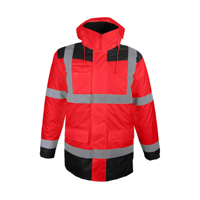4-in-1 parka hoge zichtbaarheid rood - Singer Safety