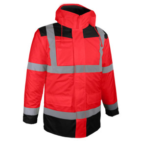 4-in-1 Warnschutz-Parka rot - Singer Safety
