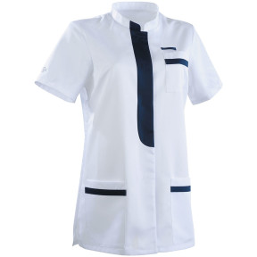 Tunique femme coupe cintrée Kim blanc et marine - Lafont