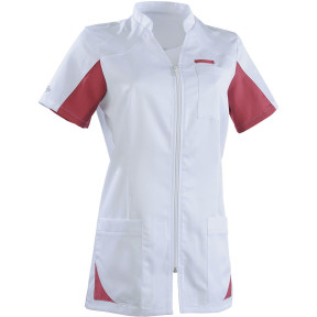 Tuniek getailleerde snit Sandrine wit en rood - Lafont