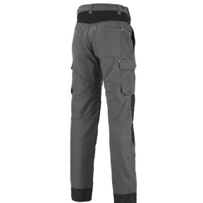 BROEK H ZAKKEN VLIEGENDE TAILLE ROTOR STAAL / ZWART - Lafont