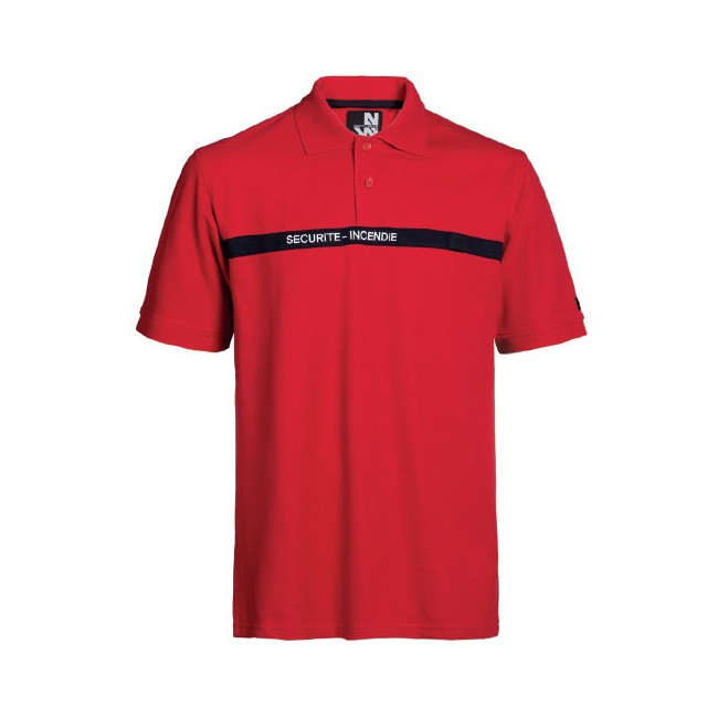 Polo Adum Rouge Sécurité Incendie - Force Series