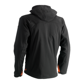 Softshell jas zwart met capuchon POSEIDON - Herock