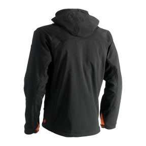 Softshell jas zwart met capuchon POSEIDON - Herock
