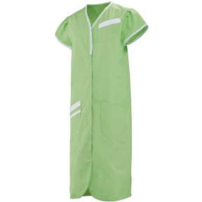Korte mouwen blouse Daphnée groen en wit - Lafont