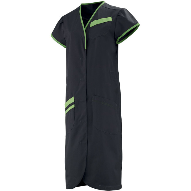 Blouse manches courtes Daphnée gris et vert - Lafont