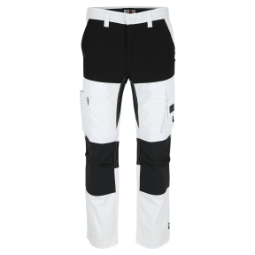 Werkbroek multizakken HECTOR Wit/Zwart - Herock