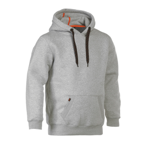 HESUS Kapuzen-Arbeitssweatshirt Grau Meliert - Herock