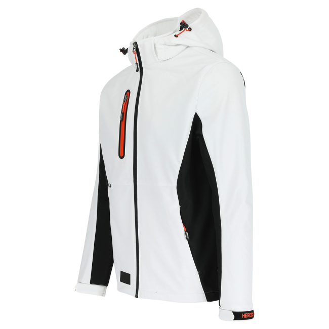 Softshell met capuchon TRYSTAN Wit - Herock