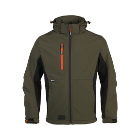 Softshell à capuche TRYSTAN Dark Kaki/Noir - Herock