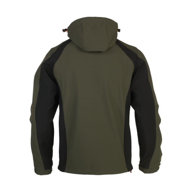 TRYSTAN Softshell-Jacke mit Kapuze Dunkelkhaki/Schwarz - Herock