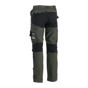 Arbeitshose mit vielen Taschen HECTOR Dunkel Khaki/Schwarz - Herock